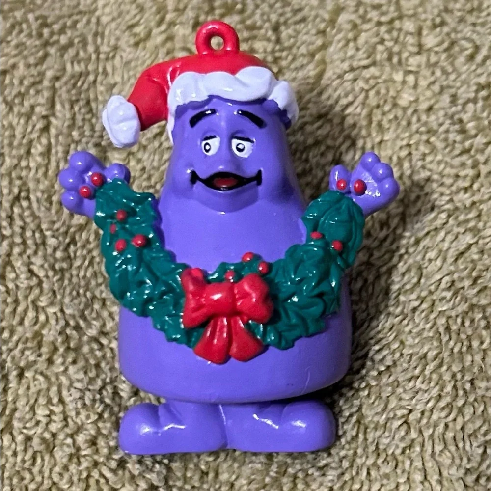 RARE Vintage MCDONALDS 4 pack Christmas Ornaments Ronald Dawn Grimace Hamburgler - Picture 4 of 10
